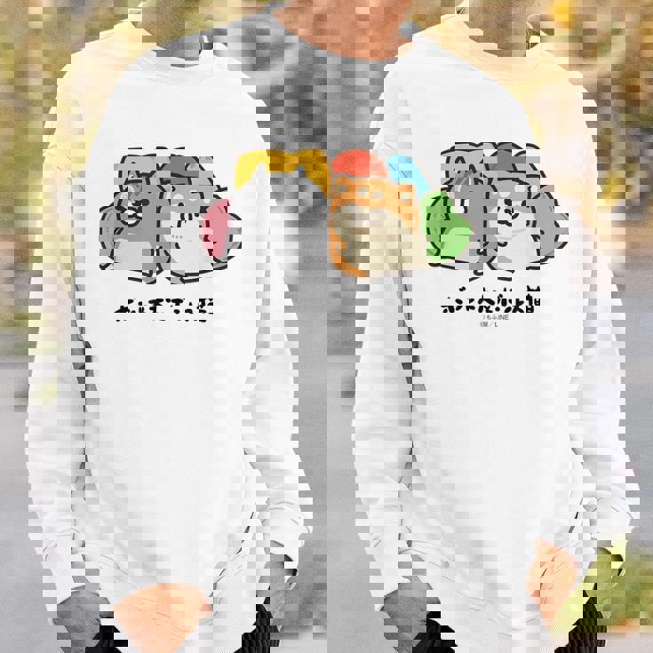 ボンレス犬とボンレス猫 のんびり スウェットシャツ 彼への贈り物