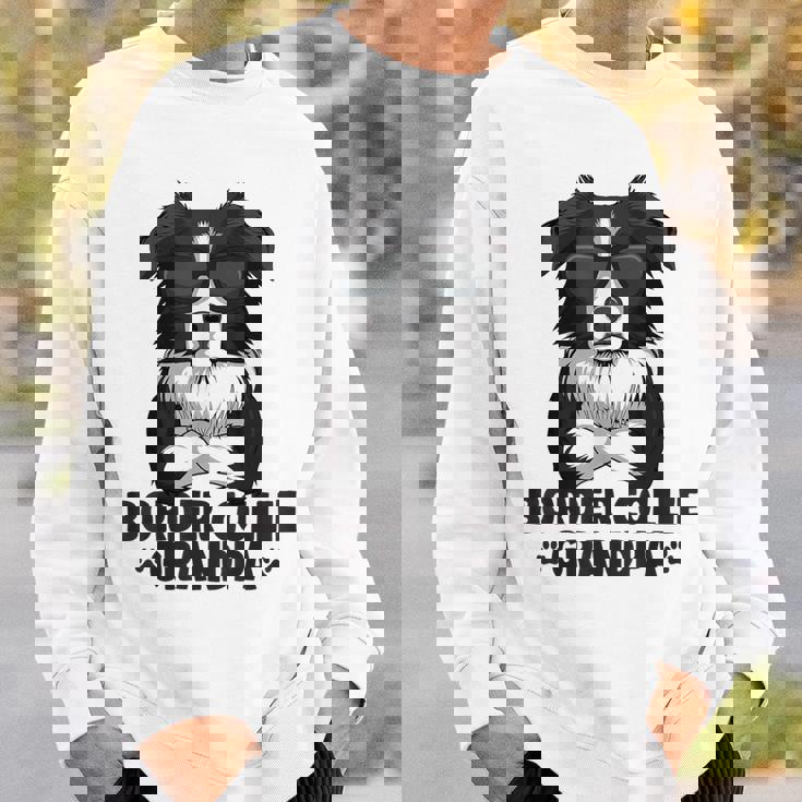 ボーダーコリー 犬 おじいちゃん スウェットシャツ 彼への贈り物