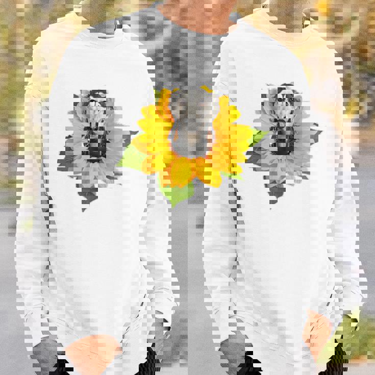 ポケットの中の犬 花 サルーキ スウェットシャツ 彼への贈り物