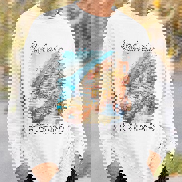 ポジターノ イタリア 旅行 冒険 ミート・ミー・イン・ポジターノ スウェットシャツ 彼への贈り物