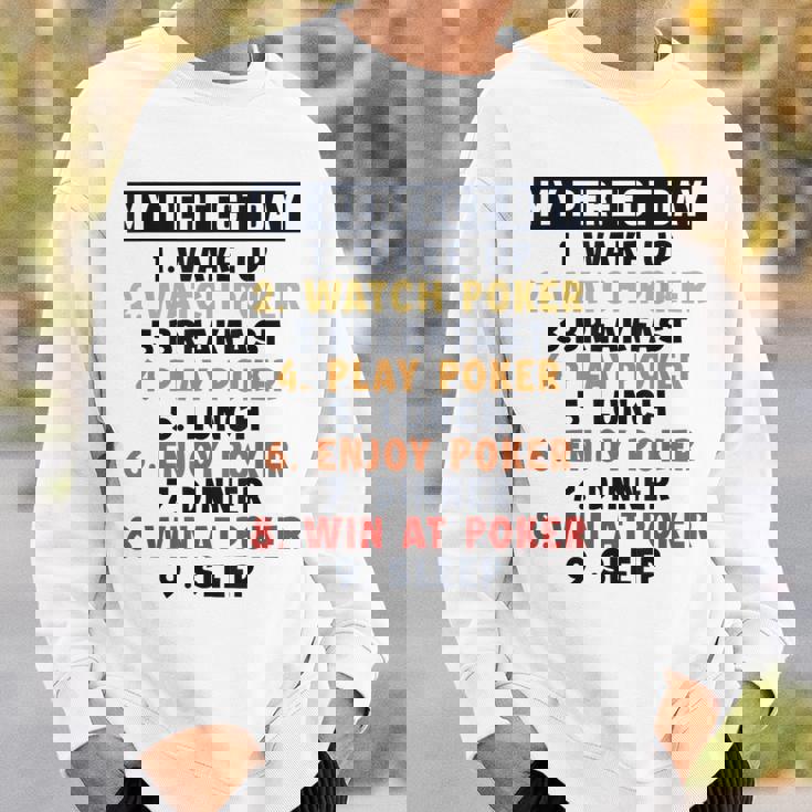 ポーカー パーフェクトデイ ポーカーハンド テキサスホールデムプレーヤー ポーカー スウェットシャツ 彼への贈り物