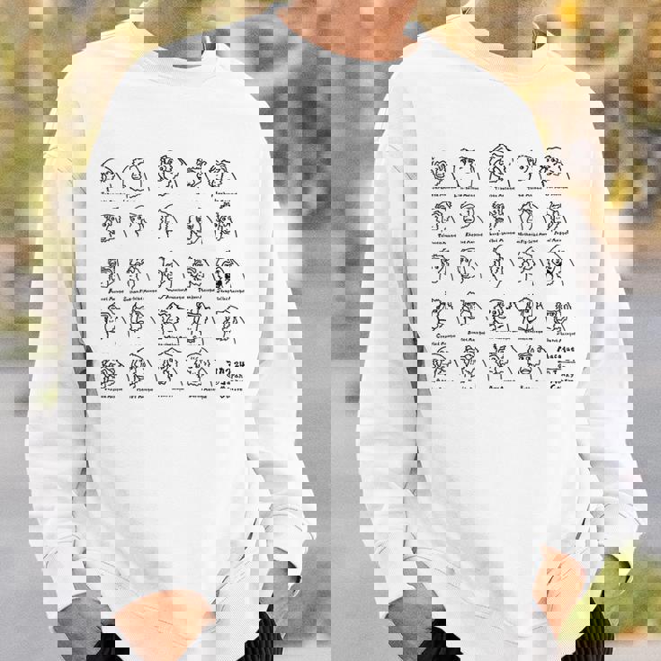 マカク24種 （黒字） スウェットシャツ 彼への贈り物