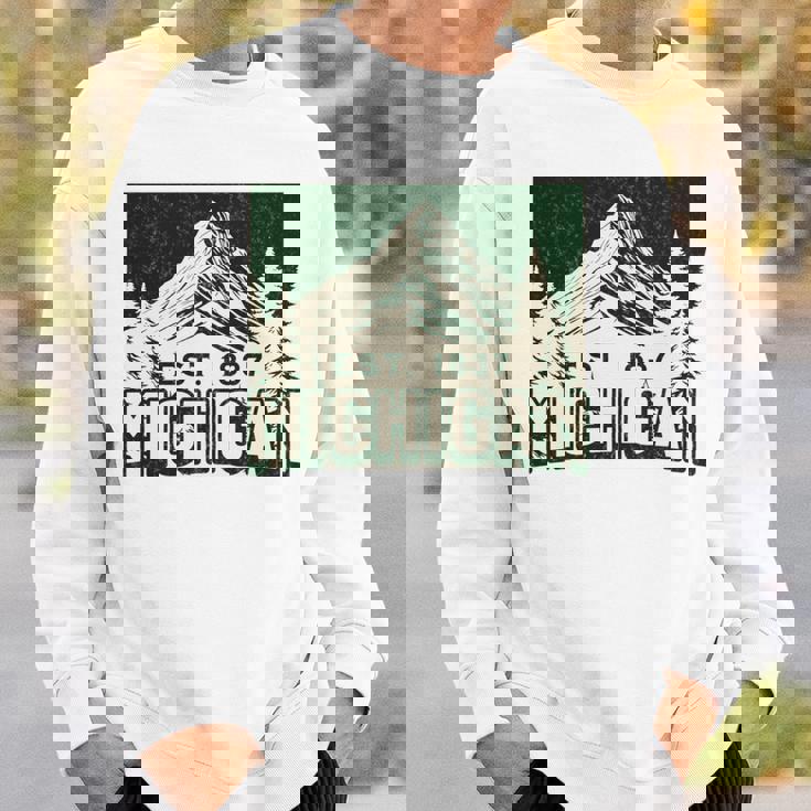 ミシガン 長袖tシャツ スウェットシャツ 彼への贈り物