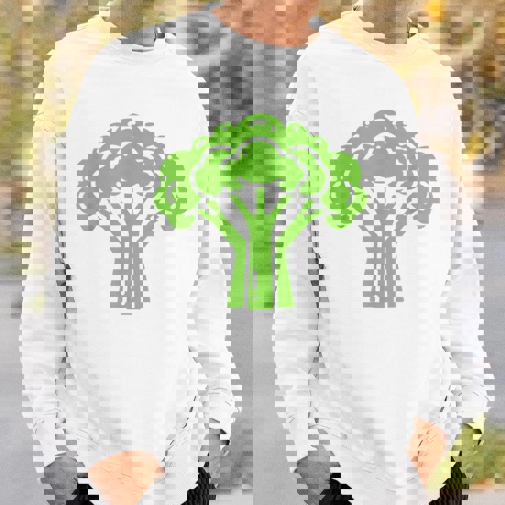 ミニマリスト かわいい ブロッコリー シンプルな野菜 ブロッコリー スウェットシャツ 彼への贈り物