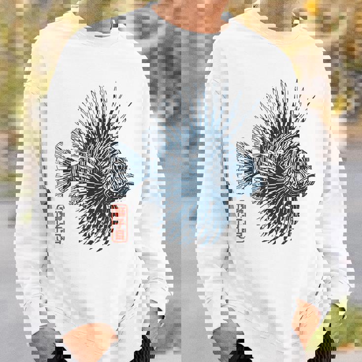 ミノカサゴ 水族館の魚飼育、水族館 スウェットシャツ 彼への贈り物