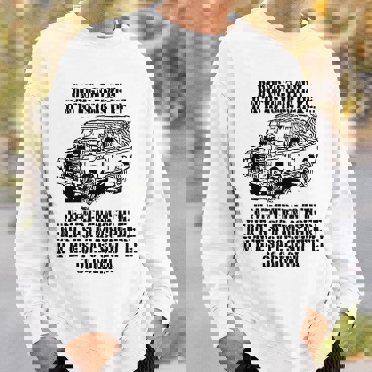 ミリタリーユーモア ランドローバーのファン スウェットシャツ 彼への贈り物