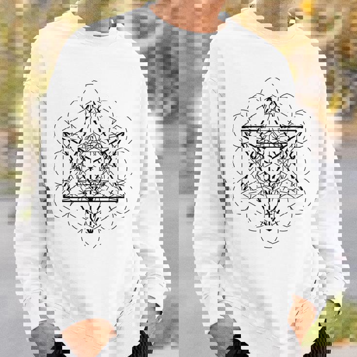 メタトロンキューブ マカバ（スターテトラヒドロン）神聖幾何学 スウェットシャツ 彼への贈り物