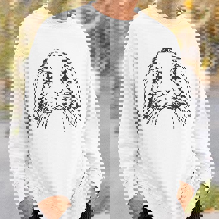 ラインアートダッドママラビット-ホーランドロップ スウェットシャツ 彼への贈り物