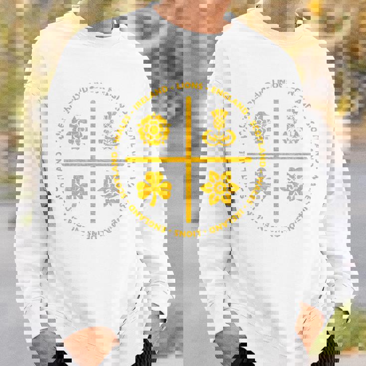 ラグビーライオンズ アイルランド イングランド ウェールズ スコットランド アイコン ゴールド スウェットシャツ 彼への贈り物