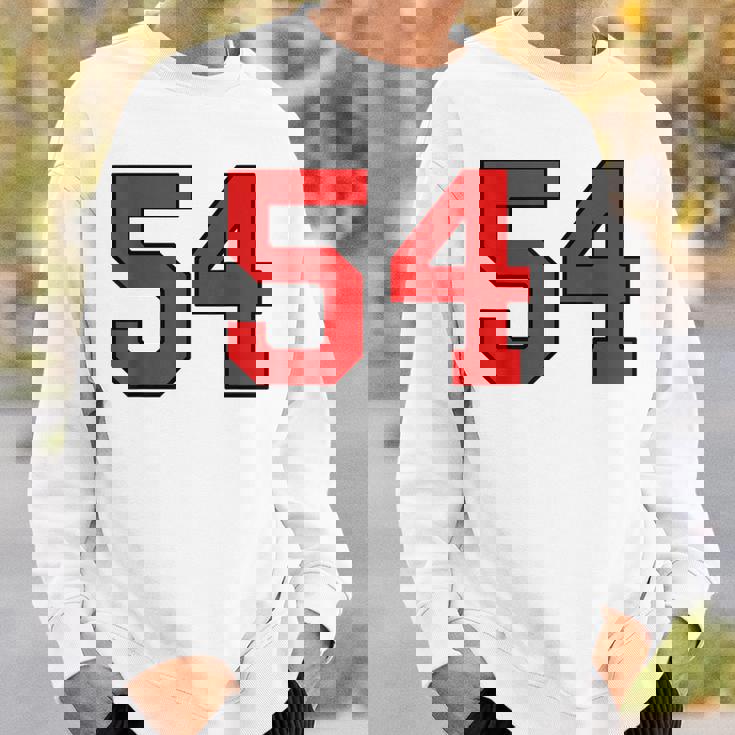 ラッキーナンバー54 クラシックカレッジアメリカン代表チームのファンプレイヤー スウェットシャツ 彼への贈り物