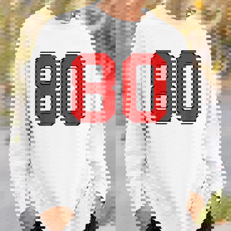 ラッキーナンバー80 クラシックカレッジアメリカン代表チームのファンプレイヤー スウェットシャツ 彼への贈り物