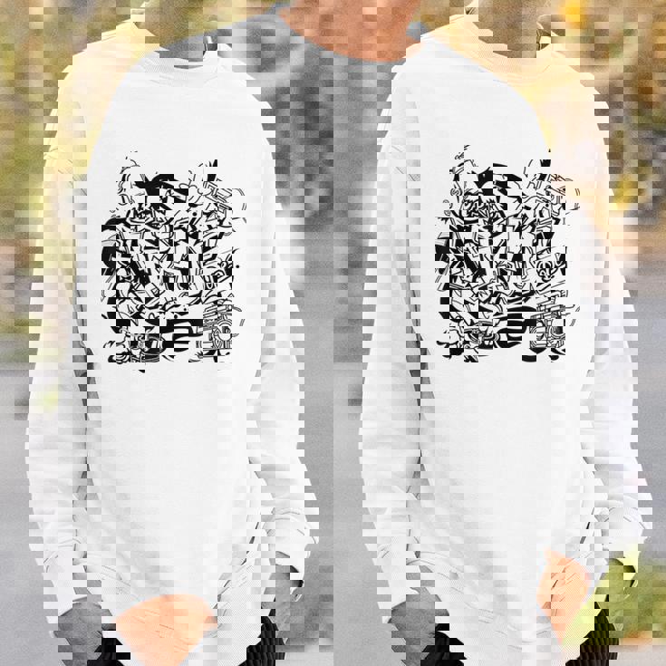 ラップオールドスクールヒップホップグラフィティtシャツとストリートダンス スウェットシャツ 彼への贈り物