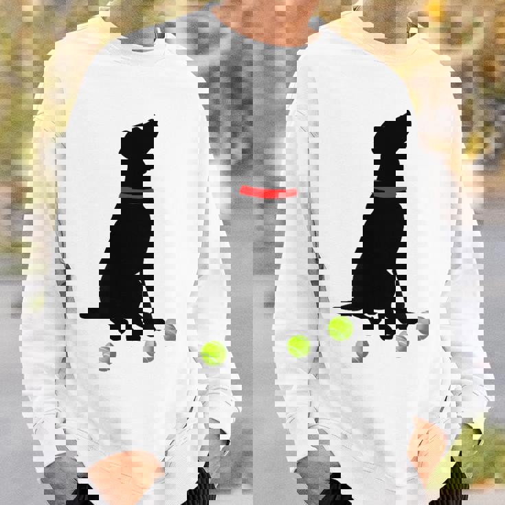 ラブラドールレトリバー 犬 イエロー ラボ テニスボール ギフト スウェットシャツ 彼への贈り物