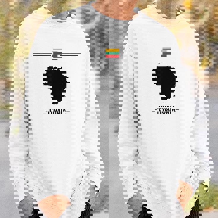 リトアニアの国旗、地図と国名リトアニア。 スウェットシャツ 彼への贈り物