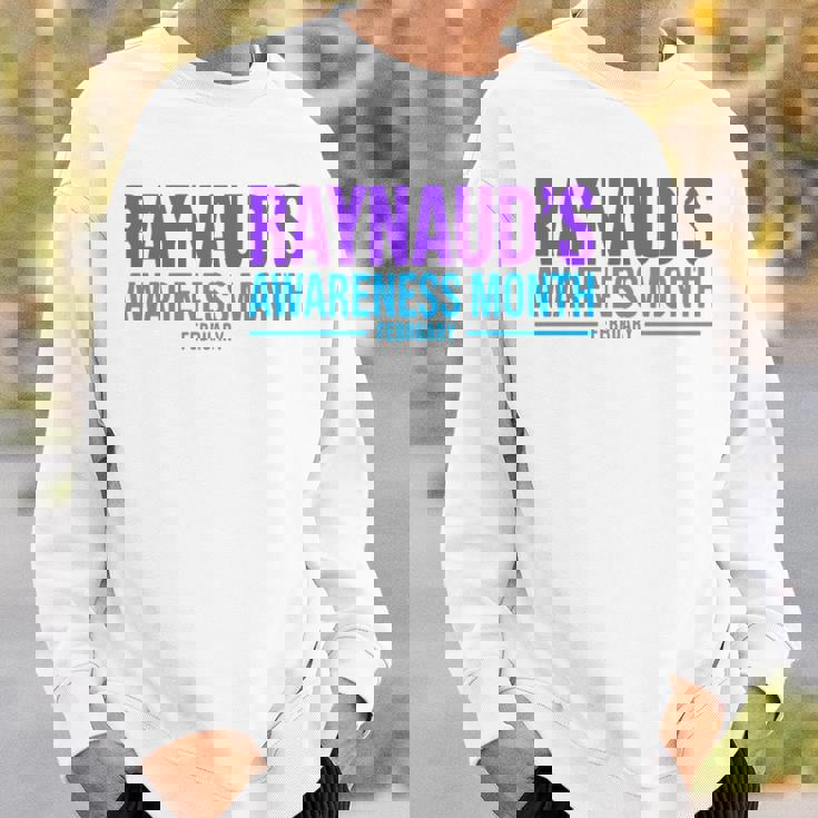 レイノー病啓発 レイノー啓発月間 長袖tシャツ スウェットシャツ 彼への贈り物