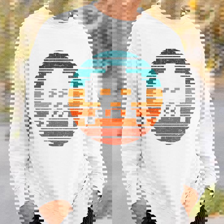 レトロ ヴィンテージ 80年代アーケード ゲーム インベーダー シンセウェイブ サンセット スウェットシャツ 彼への贈り物