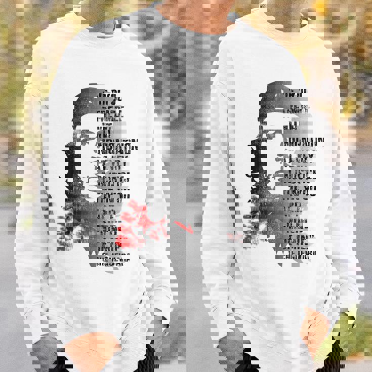 レトロなチェ・ゲバラのアドマイヤーズ革命の名言。ミーム スウェットシャツ 彼への贈り物