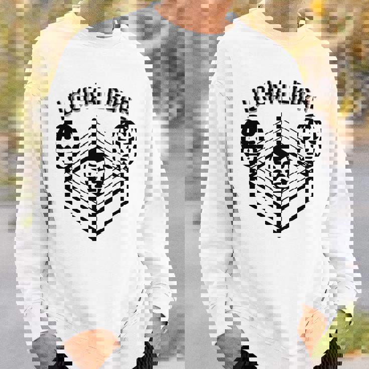 レトロレスリングテレビルチャリブレ 長袖tシャツ スウェットシャツ 彼への贈り物