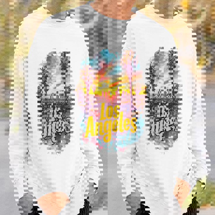 ロサンゼルス カリフォルニア サンセット スカイライン アーバン お土産 スウェットシャツ 彼への贈り物