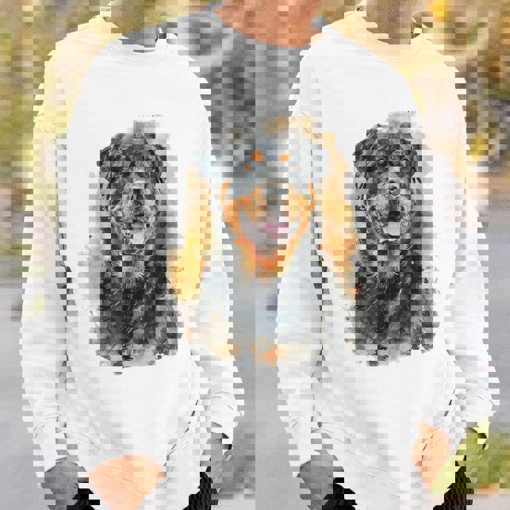 ロットワイラー 犬 モチーフ ペット アートワーク カラフル ロットワイラー スウェットシャツ 彼への贈り物