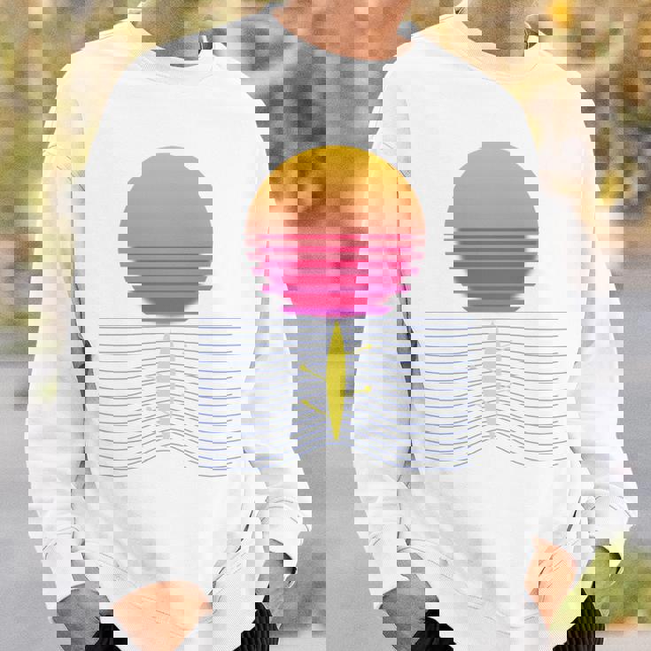 ローイング レトロ サンセット I チーム ローイング ボート ローイング スポーツ 長袖tシャツ スウェットシャツ 彼への贈り物