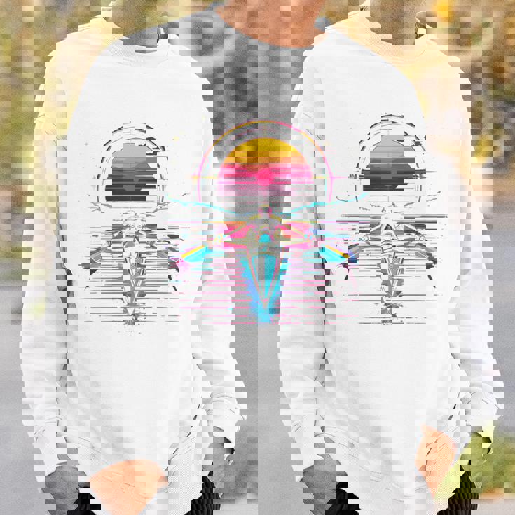 ローイング レトロウェーブ スカーリング 長袖tシャツ スウェットシャツ 彼への贈り物