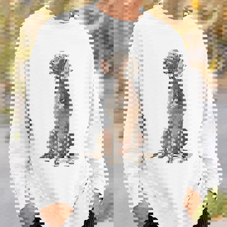 ワイマラナー 犬 グラフィック ペット イラスト ワイマラナー スウェットシャツ 彼への贈り物