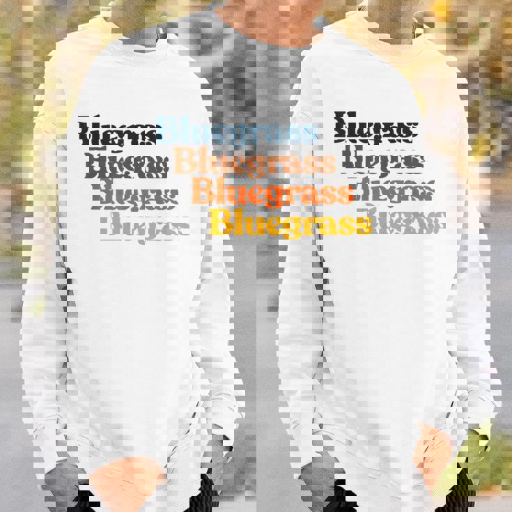 ヴィンテージ 70年代 ブルーグラス タイポグラフィ レトロ バイブ スウェットシャツ 彼への贈り物