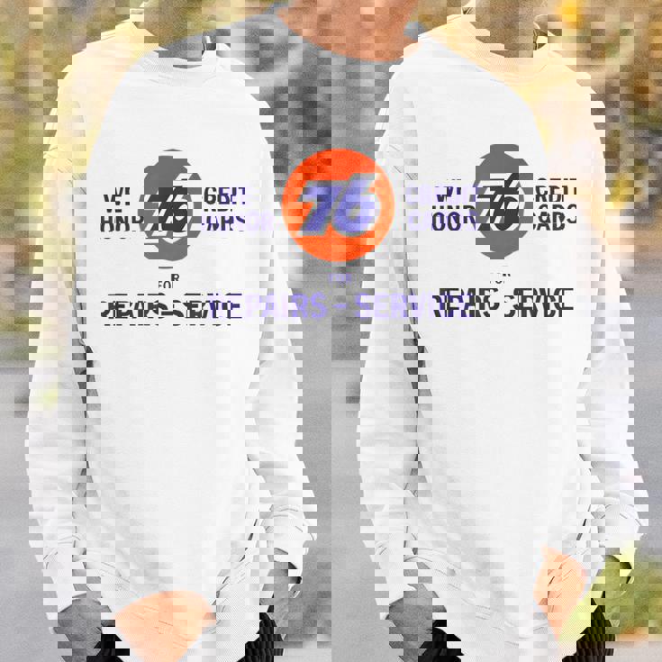 ヴィンテージ 76 ガソリンポンプ サイン レトロ ガソリン ガレージ スウェットシャツ 彼への贈り物