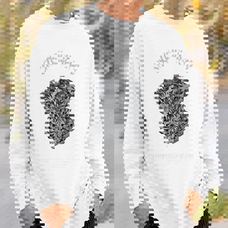 ヴィンテージ Hd オートバイtwin ショベルヘッド エンジン ドローイング バイカー スウェットシャツ 彼への贈り物