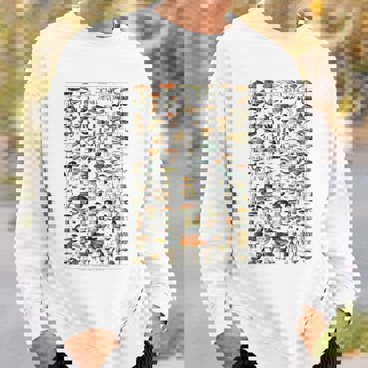 ヴィンテージ キノコ チャート イラスト キノコ モレルハンター スウェットシャツ 彼への贈り物