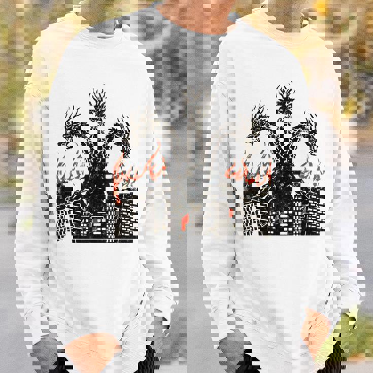 ヴィンテージ ドラゴンキング ギドラ アート サンセット 日本人 キッズ メンズ スウェットシャツ 彼への贈り物