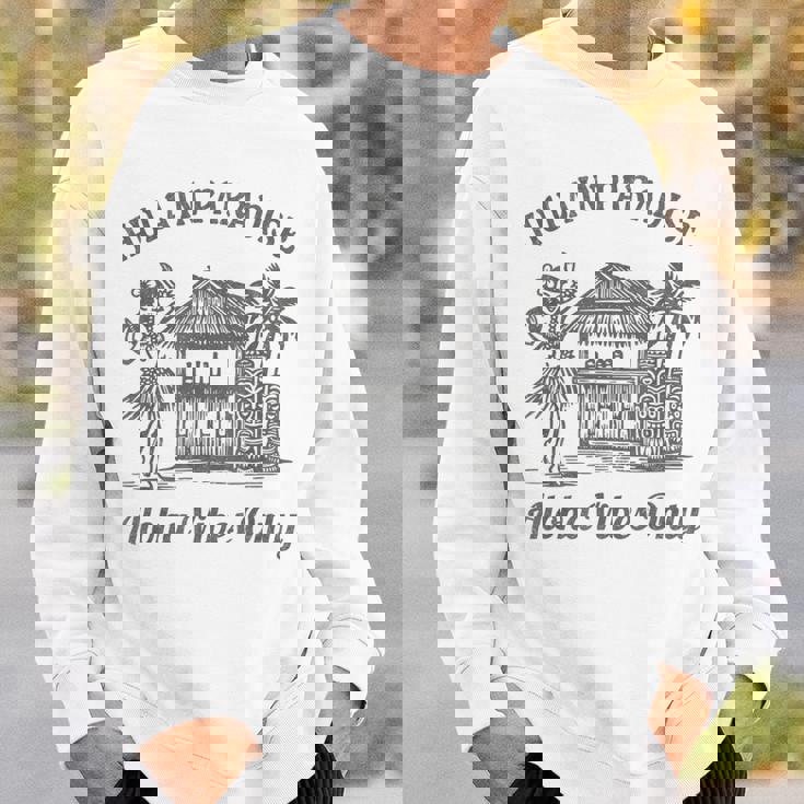 ヴィンテージ ハワイアン フラティキ トロピカル アロハ バイブ レトロ アイランド スウェットシャツ 彼への贈り物