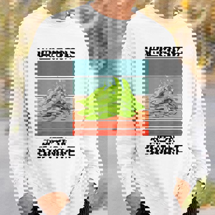 ヴィンテージ 枝豆 食べ物好き 週末は枝豆好きの人へ スウェットシャツ 彼への贈り物