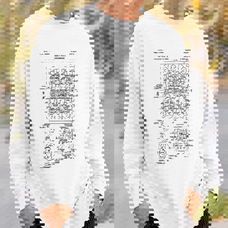 ヴィンテージエンジンブロックの青写真図–メンズカーグラフィック スウェットシャツ 彼への贈り物