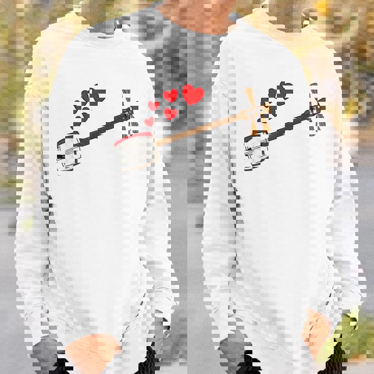 三味線 バレンタインデー ミュージシャン 結婚記念日 スウェットシャツ 彼への贈り物