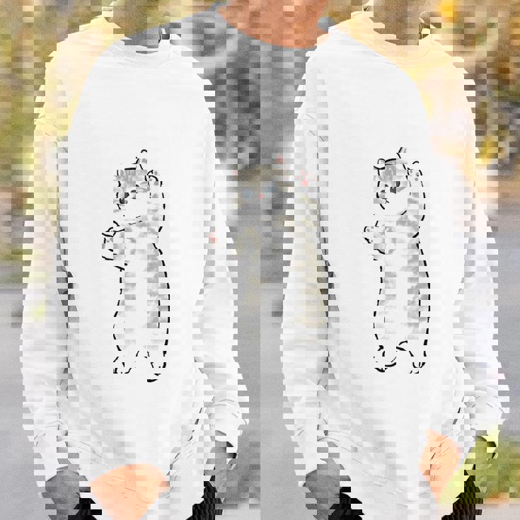 五十歩ひゃっほう 猫 ネタ ことわざ ことわざのもじり ジョーク ギャグ ダジャレ ツッコミ おもしろ メンズ 半袖 長袖tシャツ スウェットシャツ 彼への贈り物