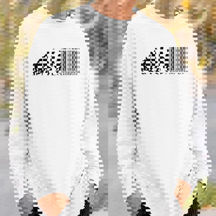 人類の進化がバーコードになる スウェットシャツ 彼への贈り物