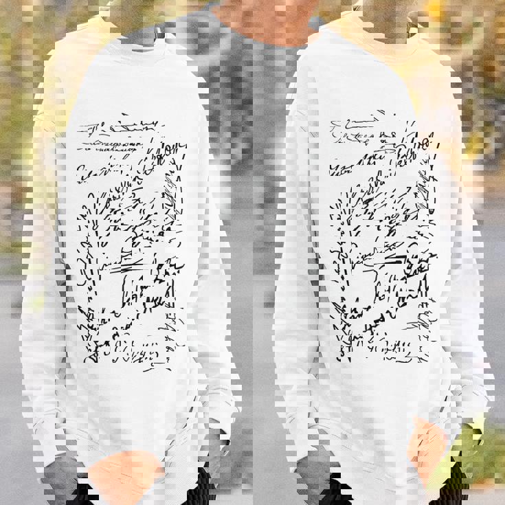 作曲家シグネチャー バッハベートーヴェン・マーラー モーツァルト・ロッシーニ スウェットシャツ 彼への贈り物