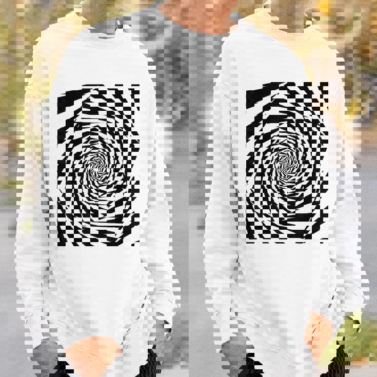 催眠術師 ヒプノシス グラフィック 目の錯覚 トリッピー スパイラル 幾何学模様 スウェットシャツ 彼への贈り物