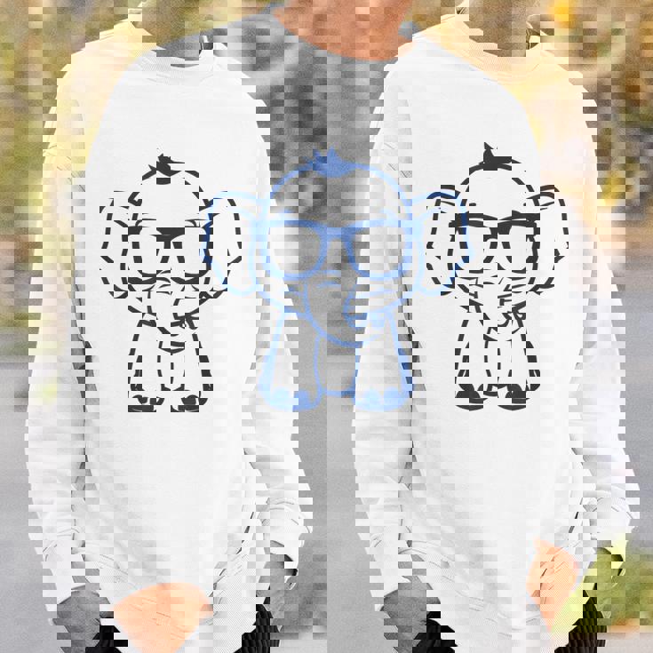 動物かわいいシンプルなサングラスをかけた小さな象の赤ちゃん スウェットシャツ 彼への贈り物