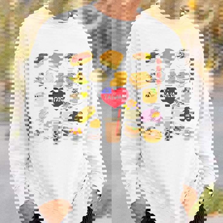 台湾の味 グルメ 国旗 ローカルフード 長袖tシャツ スウェットシャツ 彼への贈り物