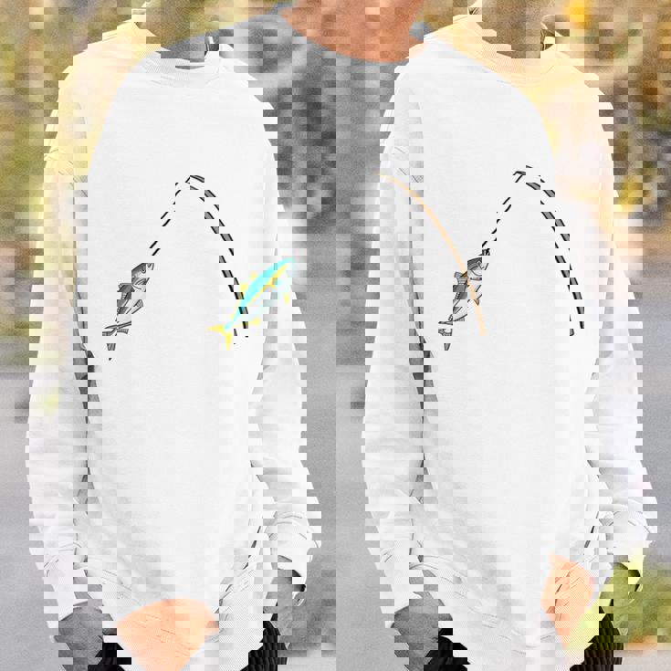 右往左往 さお うお おもしろデザイン 長袖tシャツ スウェットシャツ 彼への贈り物