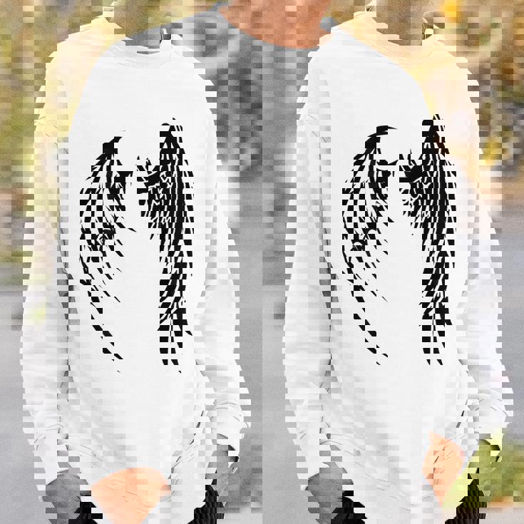 天使 悪魔 翼 神話 信仰 スウェットシャツ 彼への贈り物