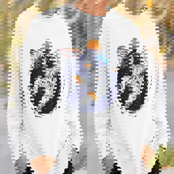 宇宙飛行士 バスケットボール 宇宙 ボール 惑星 銀河 スウェットシャツ 彼への贈り物