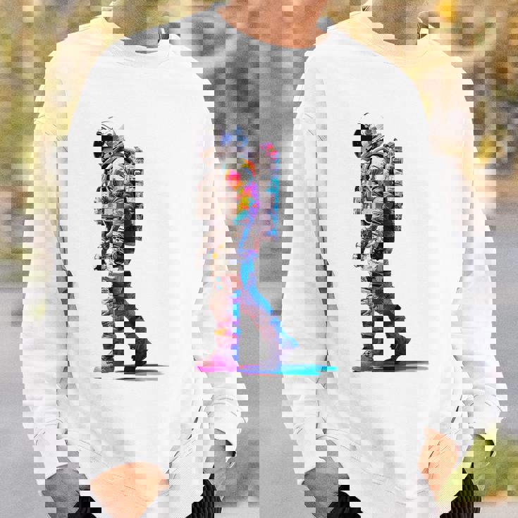 宇宙飛行士 宇宙モチーフ カラフル 宇宙飛行士 スウェットシャツ 彼への贈り物