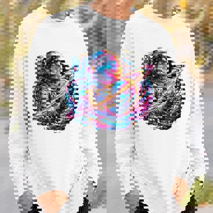 宇宙飛行士 惑星 科学 メンズ 宇宙 アート 宇宙飛行士 長袖tシャツ スウェットシャツ 彼への贈り物