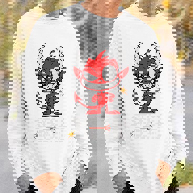 小さな悪魔 いたずらな小悪魔 長袖tシャツ スウェットシャツ 彼への贈り物