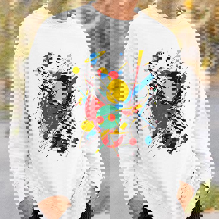 幾何学 抽象 カラフル アート グラフィック 幾何学模様 スウェットシャツ 彼への贈り物