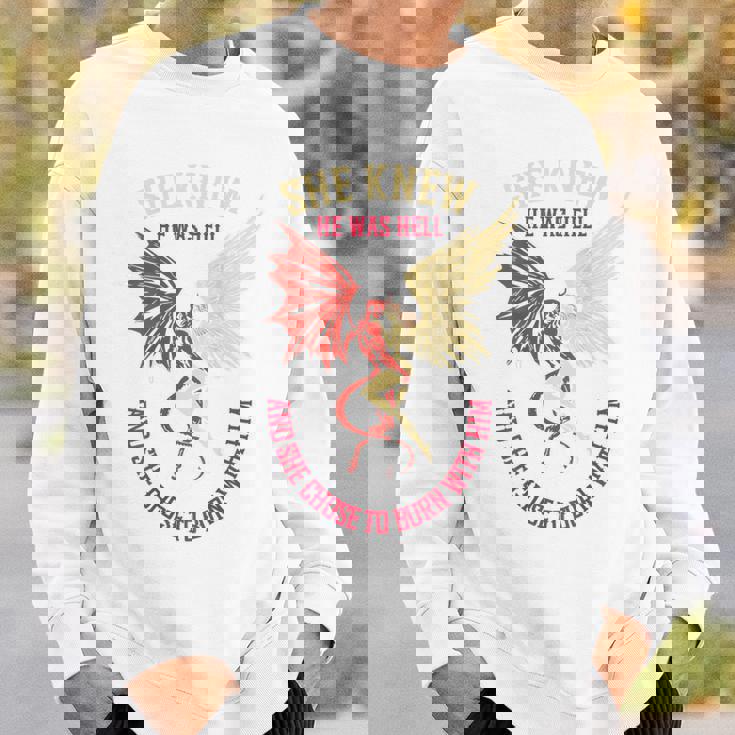 悪魔と天使のパートナー カップルコスチューム バレンタインデー バックプリント スウェットシャツ 彼への贈り物